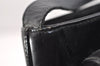 Authentic GUCCI Vintage Shoulder Bag Purse Enamel Black 6232J