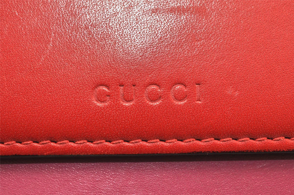 Authentic GUCCI Vintage Bifold Wallet Purse Leather 410104 Pink 6232K