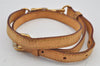 Authentic Louis Vuitton Leather Shoulder Strap Beige 28.3-32.7" LV 6233J