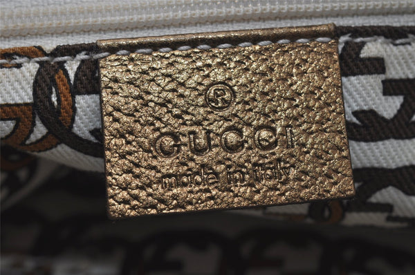 Authentic GUCCI Princy GG Canvas Leather Shoulder Tote Bag 181779 Beige 6235I