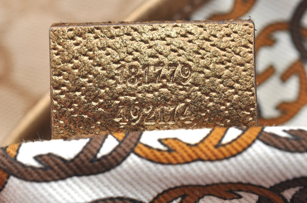 Authentic GUCCI Princy GG Canvas Leather Shoulder Tote Bag 181779 Beige 6235I