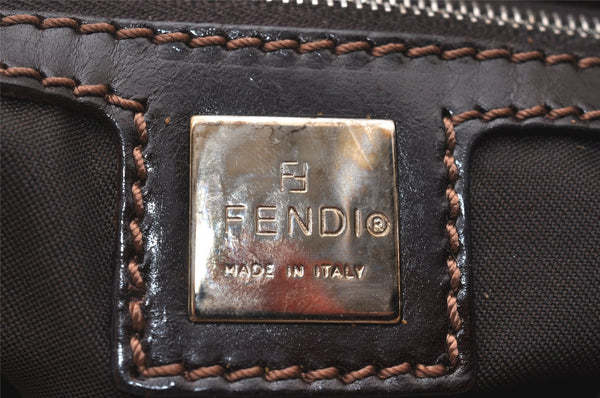Authentic FENDI Vintage Zucca Shoulder Hand Bag Purse Canvas Leather Beige 6238I