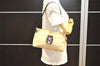 Authentic FENDI Vintage Zucca Shoulder Hand Bag Purse Canvas Leather Beige 6238I