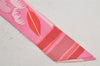 Authentic HERMES Twilly Scarf "sea. SURF and FUN" Silk Pink 6238J