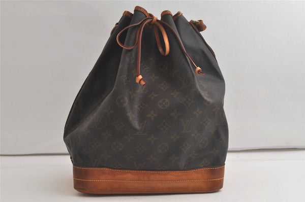 Authentic Louis Vuitton Monogram Noe Shoulder Drawstring Bag M42224 Junk 6238K