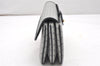 Authentic GUCCI Micro GG PVC Leather Shoulder Clutch Bag Navy Blue Junk 6239K