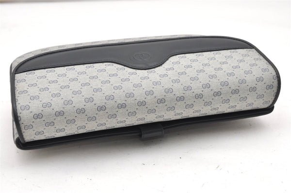 Authentic GUCCI Micro GG PVC Leather Shoulder Clutch Bag Navy Blue Junk 6239K