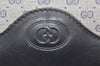 Authentic GUCCI Micro GG PVC Leather Shoulder Clutch Bag Navy Blue Junk 6239K