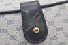 Authentic GUCCI Micro GG PVC Leather Shoulder Clutch Bag Navy Blue Junk 6239K