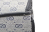 Authentic GUCCI Micro GG PVC Leather Shoulder Clutch Bag Navy Blue Junk 6239K