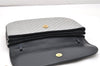 Authentic GUCCI Micro GG PVC Leather Shoulder Clutch Bag Navy Blue Junk 6239K