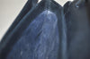 Authentic GUCCI Micro GG PVC Leather Shoulder Clutch Bag Navy Blue Junk 6239K
