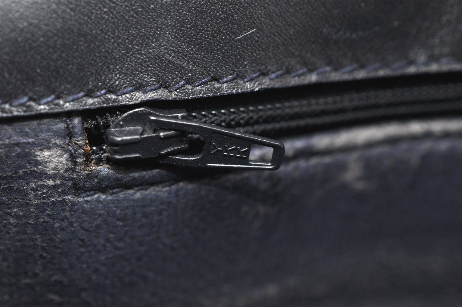 Authentic GUCCI Micro GG PVC Leather Shoulder Clutch Bag Navy Blue Junk 6239K