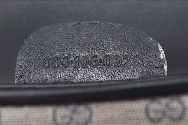 Authentic GUCCI Micro GG PVC Leather Shoulder Clutch Bag Navy Blue Junk 6239K