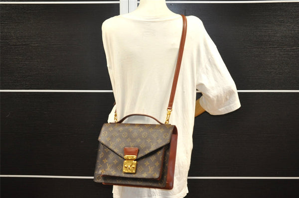 Authentic Louis Vuitton Monogram Monceau 2Way Shoulder Hand Bag M51185 LV 6241I