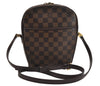 Authentic Louis Vuitton Damier Ipanema PM Shoulder Cross Bag N51294 LV 6241J