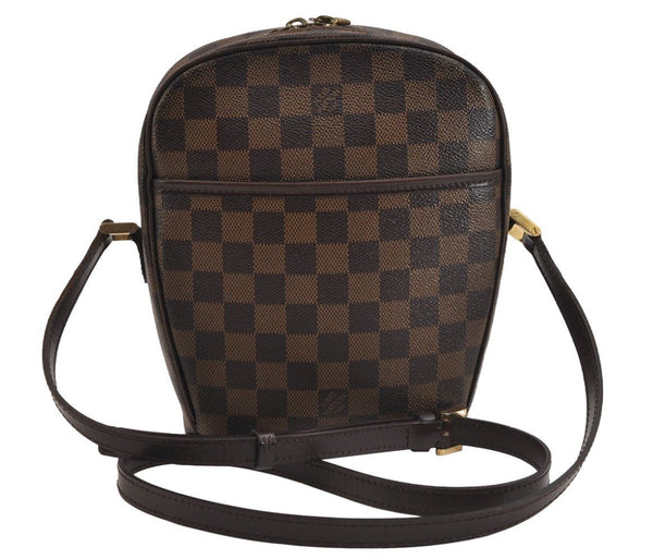 Authentic Louis Vuitton Damier Ipanema PM Shoulder Cross Bag N51294 LV 6241J