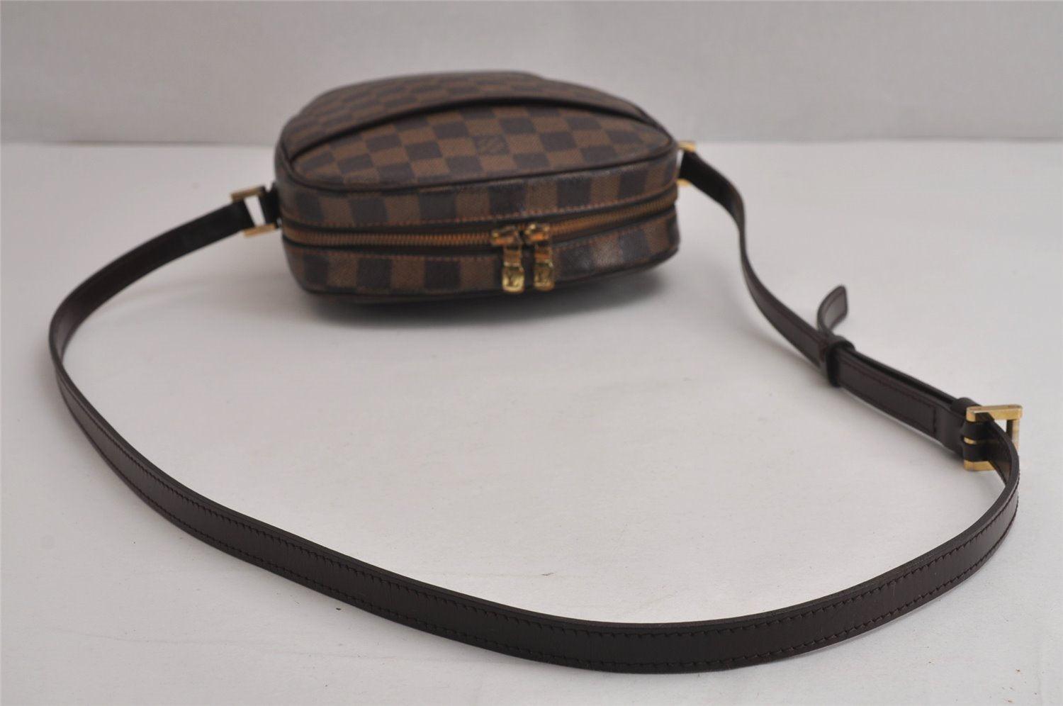 Authentic Louis Vuitton Damier Ipanema PM Shoulder Cross Bag N51294 LV 6241J