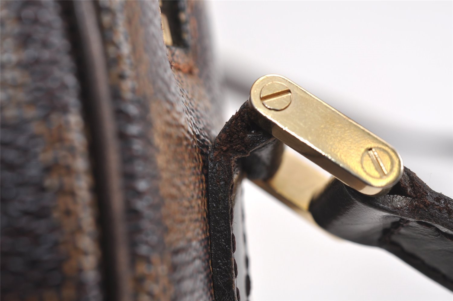 Authentic Louis Vuitton Damier Ipanema PM Shoulder Cross Bag N51294 LV 6241J