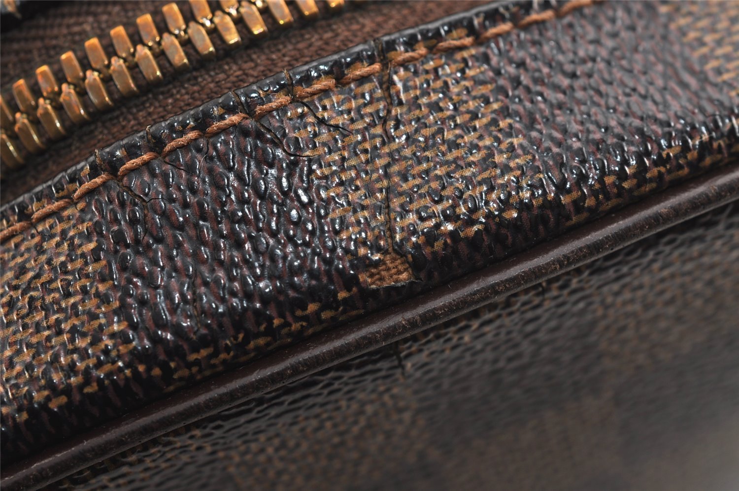 Authentic Louis Vuitton Damier Ipanema PM Shoulder Cross Bag N51294 LV 6241J