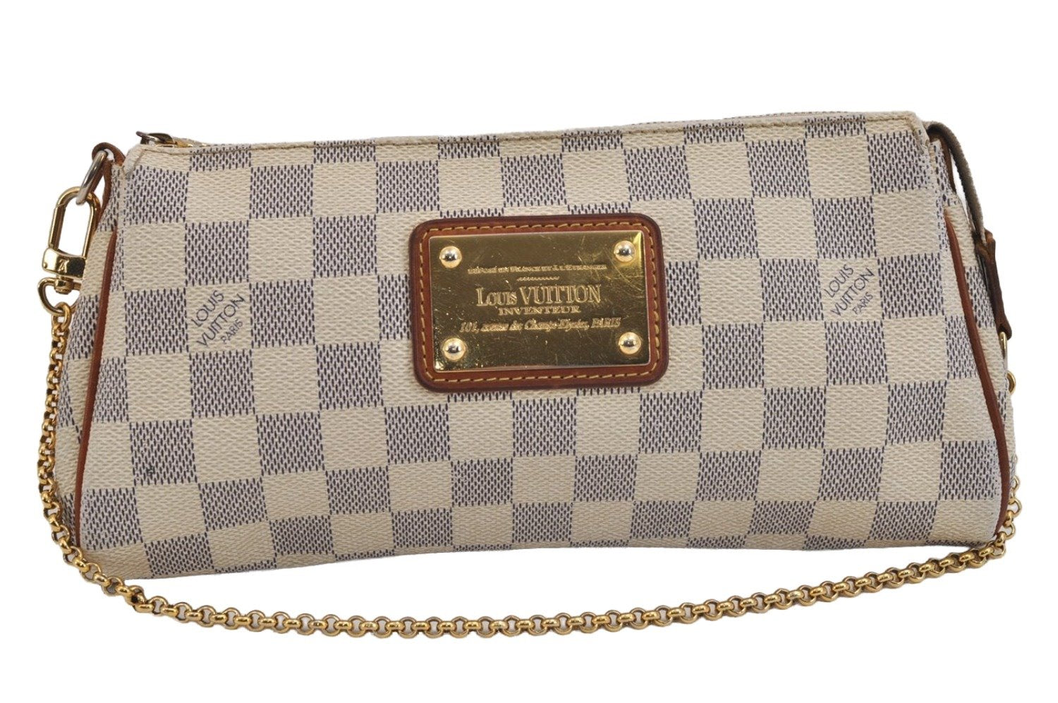 Auth Louis Vuitton Damier Azur Eva N55214 2Way Shoulder Accessories Pouch 6242J