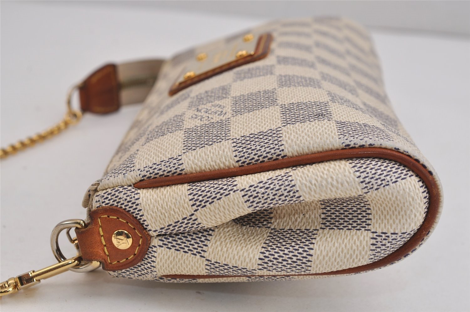 Auth Louis Vuitton Damier Azur Eva N55214 2Way Shoulder Accessories Pouch 6242J