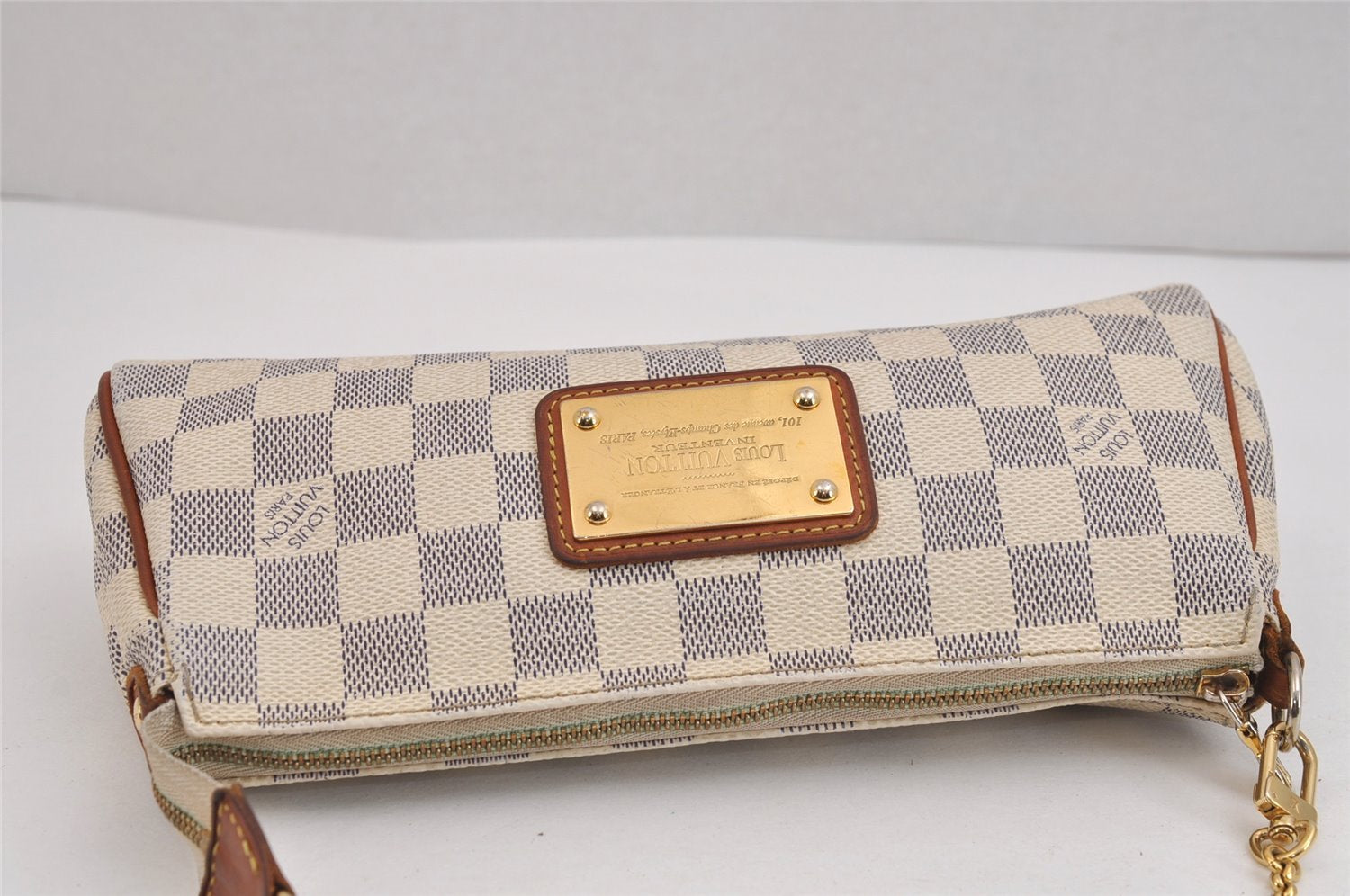 Auth Louis Vuitton Damier Azur Eva N55214 2Way Shoulder Accessories Pouch 6242J