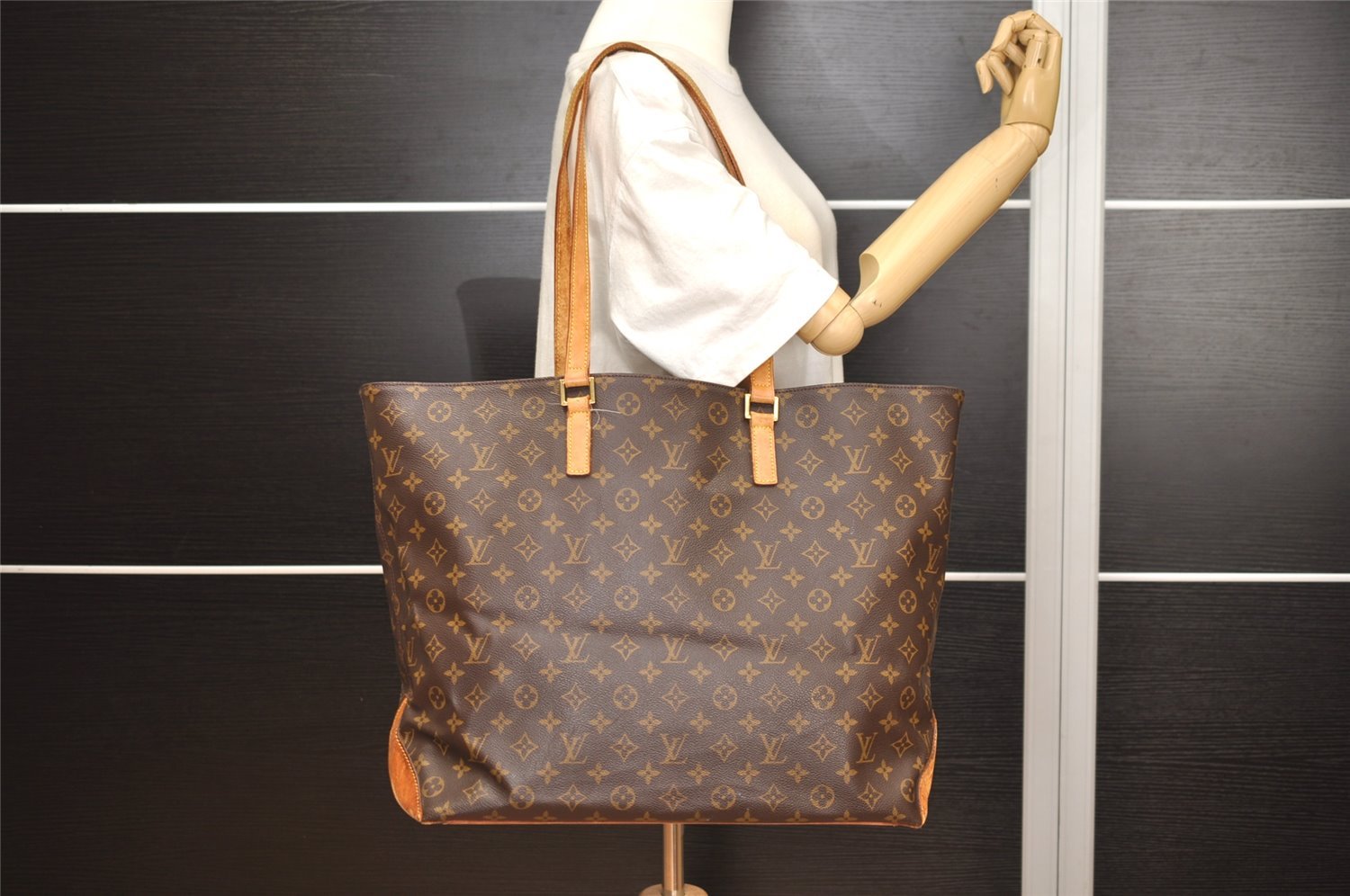 Authentic Louis Vuitton Monogram Cabas Alto Shoulder Tote Bag M51152 LV 6243J