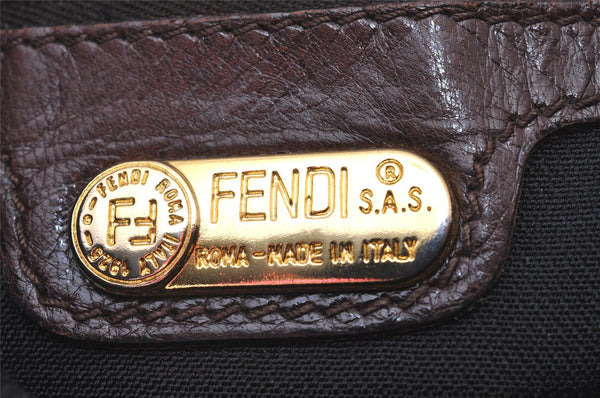 Authentic FENDI Vintage Shoulder Cross Body Bag Suede Leather Brown 6245I