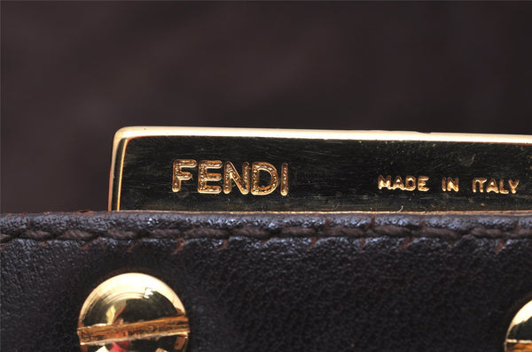 Authentic FENDI Vintage Shoulder Cross Body Bag Suede Leather Brown 6245I
