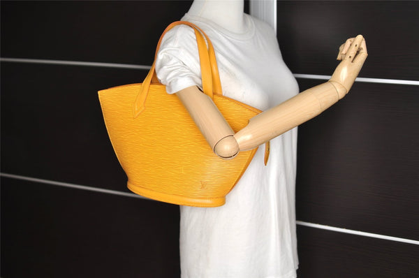 Authentic Louis Vuitton Epi Saint Jacques Hand Bag Yellow M52279 LV 6246I