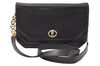 Authentic Christian Dior Shoulder Cross Body Bag Purse Leather Black 6246K