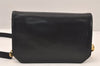 Authentic Christian Dior Shoulder Cross Body Bag Purse Leather Black 6246K