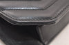 Authentic Christian Dior Shoulder Cross Body Bag Purse Leather Black 6246K