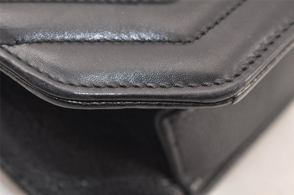 Authentic Christian Dior Shoulder Cross Body Bag Purse Leather Black 6246K