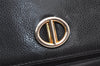 Authentic Christian Dior Shoulder Cross Body Bag Purse Leather Black 6246K