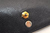 Authentic Christian Dior Shoulder Cross Body Bag Purse Leather Black 6246K