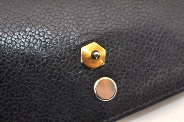 Authentic Christian Dior Shoulder Cross Body Bag Purse Leather Black 6246K