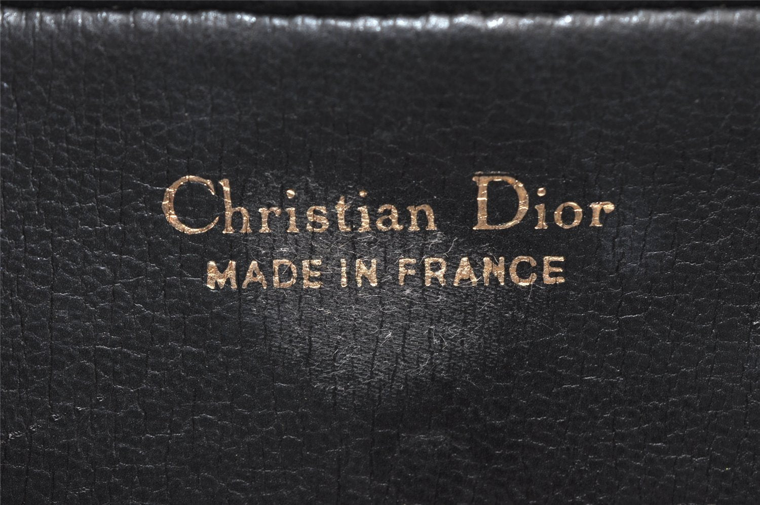 Authentic Christian Dior Shoulder Cross Body Bag Purse Leather Black 6246K
