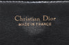 Authentic Christian Dior Shoulder Cross Body Bag Purse Leather Black 6246K