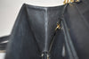 Authentic Christian Dior Shoulder Cross Body Bag Purse Leather Black 6246K