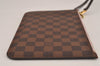 Auth Louis Vuitton Damier Neverfull Pouch Purse Clutch Rose Ballerine Pink 6247J