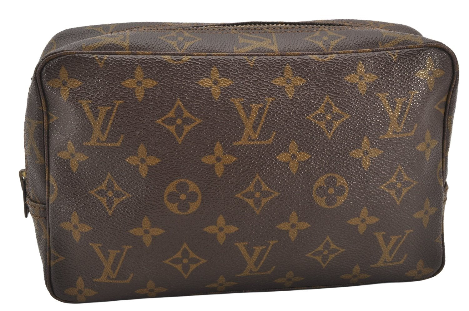 Auth Louis Vuitton Monogram Trousse Toilette 23 Clutch Hand Bag Old Model 6247K