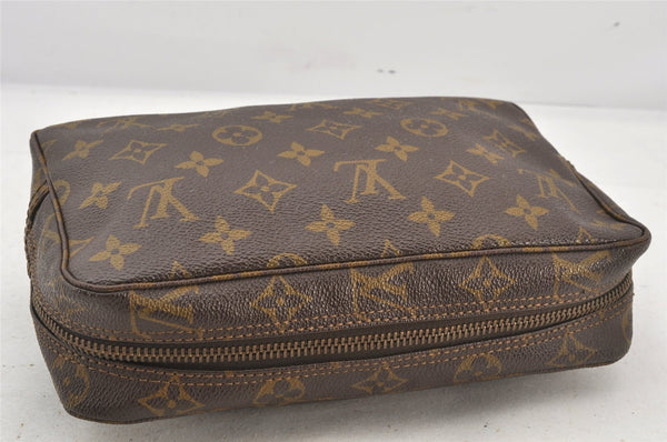 Auth Louis Vuitton Monogram Trousse Toilette 23 Clutch Hand Bag Old Model 6247K