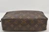 Auth Louis Vuitton Monogram Trousse Toilette 23 Clutch Hand Bag Old Model 6247K