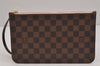 Auth Louis Vuitton Damier Neverfull Pouch Purse Clutch Rose Ballerine Pink 6248J