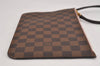 Auth Louis Vuitton Damier Neverfull Pouch Purse Clutch Rose Ballerine Pink 6249J