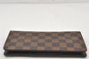 Authentic Louis Vuitton Damier Portefeuille Brazza Long Wallet N60017 LV 6249K