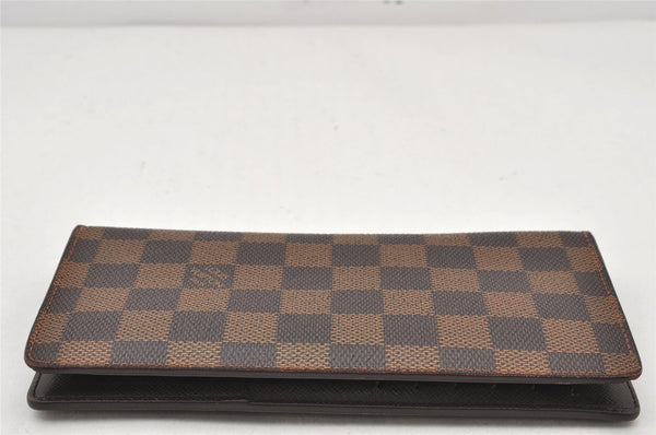 Authentic Louis Vuitton Damier Portefeuille Brazza Long Wallet N60017 LV 6249K