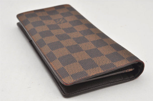 Authentic Louis Vuitton Damier Portefeuille Brazza Long Wallet N60017 LV 6249K